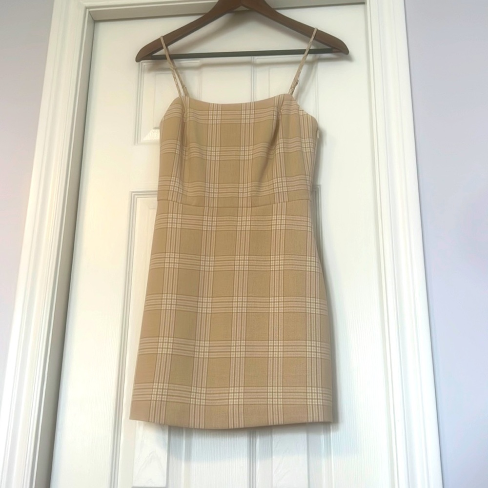 Beige plaid Wilfred dress size 0